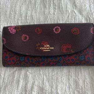 Coach Authentic Accordion Wallet with Floral Print